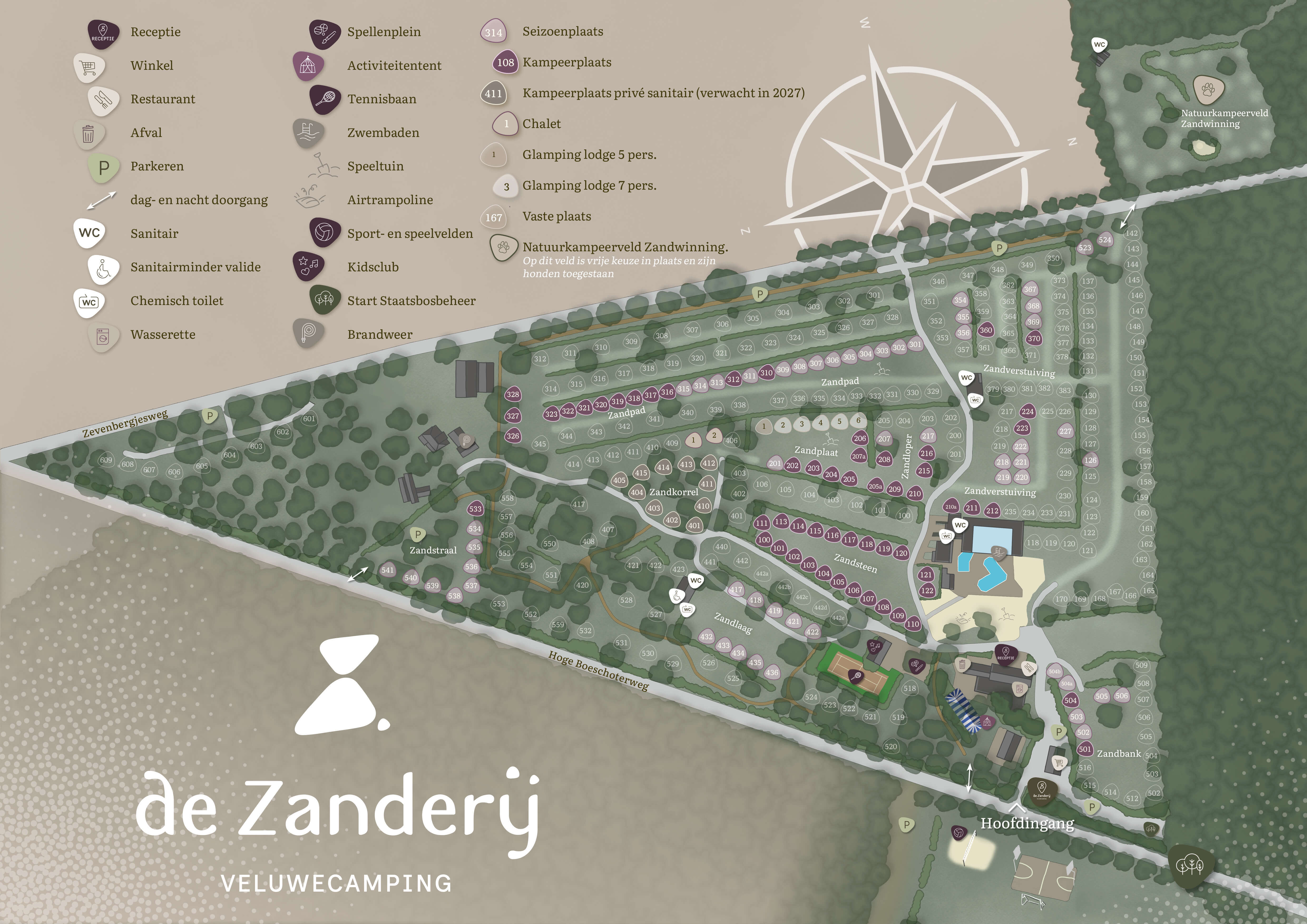 Zanderij plattegrond 2026
